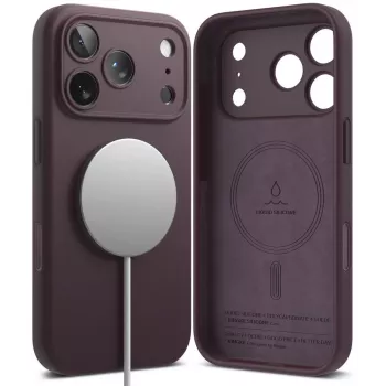 Ringke silikonska magnetska MagSafe futrola za iPhone 18 Pro, bordo