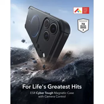 ESR Cyber Tough MagSafe futrola za iPhone 17 Pro / 18 Pro, crna