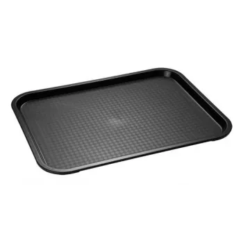 APS pladanj za brzu hranu 350 x 270 mm, visina 20 mm, polipropilen, crni (531)