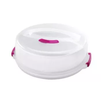 metaltex Cake Carrier, Height-Adjustable, 300 mm, White/Transparent