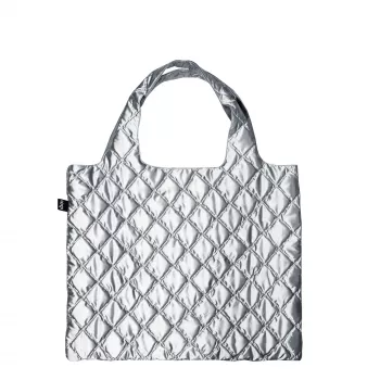LOQI Metallic torba – srebrna Puffy