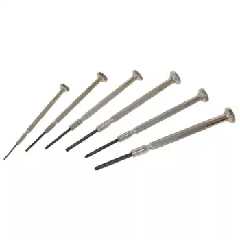 C.K Tools T4854P set minijaturnih odvijača za urara, 6 dijelova, ravni 1,0/1,6/2,0/2,4 mm i Phillips