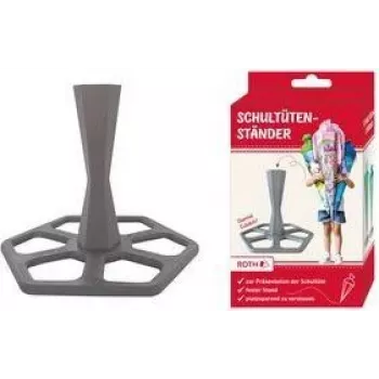 ROTH stalak za školske kornete, od plastike, sivi za pojedinačne školske kornete 700 i 850 mm, 3-dijelni