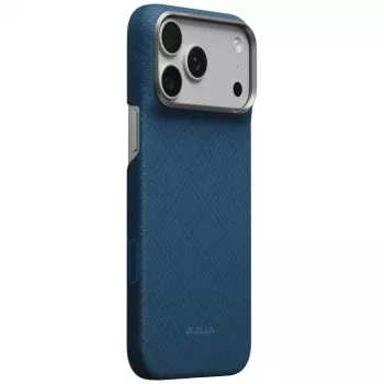 PITAKA Edge Case Argyle MagSafe futrola za iPhone 18 Pro Max / 17 Pro Max, ponoćno plava