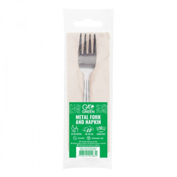 Gogreen Go Green set metalnih vilica i salveta