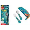 Maped PICNIK Cutlery Set JUNGLE FEVER 3-piece turquoise with pouch stainless steel ABS