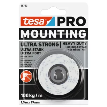 tesa Mounting PRO Ultra Strong 66792-00000-00 montažna traka bijela (D x Š) 1,5 m x 19 mm