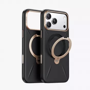 TORRAS Ostand Q3 VegSkin maska za iPhone 18 Pro Max / 17 Pro Max, kompatibilna s MagSafe, crna