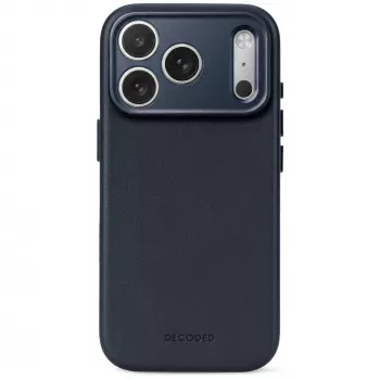 Decoded Leather Backcover – kožna futrola za iPhone 18 Pro / 17 Pro, kompatibilna s MagSafe (ponoćna)