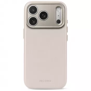 Decoded Leather Backcover – kožna futrola za iPhone 18 Pro / 17 Pro, kompatibilna s MagSafe (taupe)