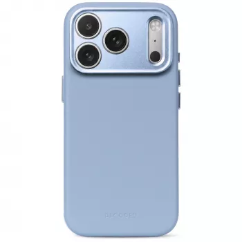 Decoded Leather Backcover – kožna futrola za iPhone 18 Pro / 17 Pro, kompatibilna s MagSafe (Sky Blue)