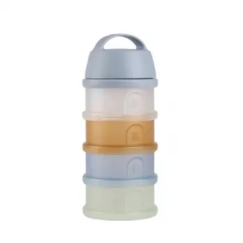 BEABA posuda za mlijeko u prahu, 4 pretinca, “Translucent Pebble”