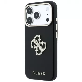 Guess futrola Smooth & Big Strass Logo za iPhone 18 Pro / 17 Pro, crna