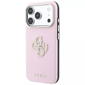 Guess futrola Smooth & Big Strass Logo za iPhone 18 Pro Max / 17 Pro Max, roza