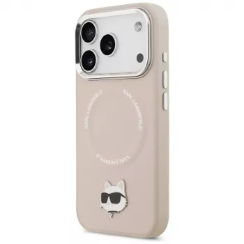 Karl Lagerfeld Choupette Pin MagSafe futrola za iPhone 17 Pro, roza