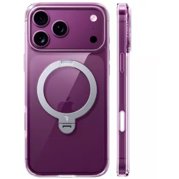 TORRAS Ostand Q3 Spin – futrola za iPhone 18 Pro / 17 Pro, kompatibilna s MagSafe (prozirna)