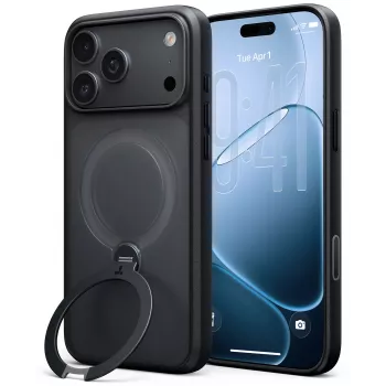 TORRAS Ostand Q3 Spin – futrola za iPhone 18 Pro Max / 17 Pro Max kompatibilna s MagSafe (crna)