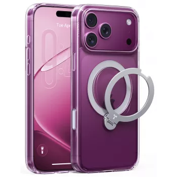 TORRAS Ostand Q3 Spin – futrola za iPhone 18 Pro Max / 17 Pro Max, kompatibilna s MagSafe (prozirna)
