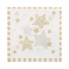 PAPSTAR Napkins Stardust white, gold 3-ply 33.0 x 33.3 cm, 100 pcs.