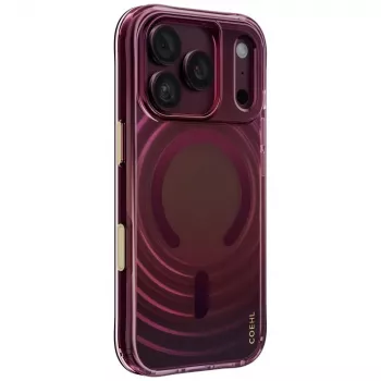 UNIQ Coehl Vela futrola za iPhone 18 Pro / 17 Pro, magnetsko punjenje, bordo