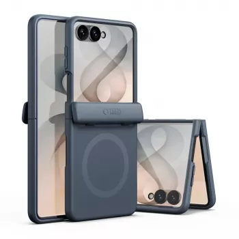 Tech-Protect Kevlar Aura MagSafe futrola za Samsung Galaxy Z Flip 8, mornarsko plava