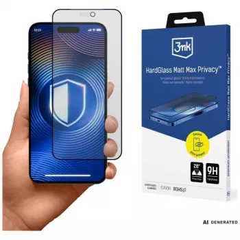 3mk HardGlass Matt Max Privacy kaljeno staklo za Apple iPhone 18 Pro Max