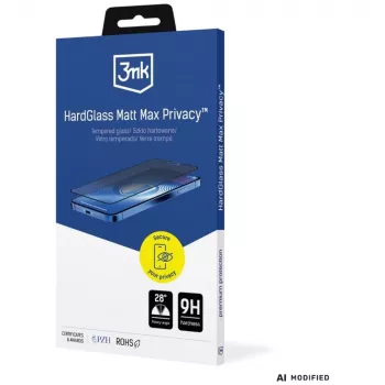 3mk HardGlass Matt Max Privacy kaljeno staklo za Apple iPhone 18 Pro Max