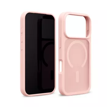 Crong Matte Magnetic MagSafe maska za iPhone 18 Pro / 17 Pro, ružičasta