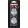 Sauber Oval Hooks, Silver, 3 x 4.7 cm, 2 pcs.