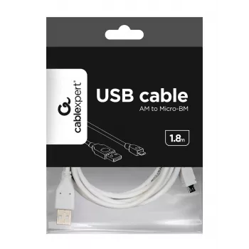 Gembird CCP-mUSB2-AMBM-6-W USB 2,0 A na Micro-USB B kabel, 1,8 m, bijeli