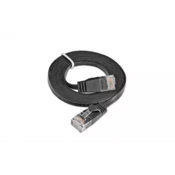 Wirewin Slim Cat6 U/UTP patch kabel RJ45, 0,1 m, crni