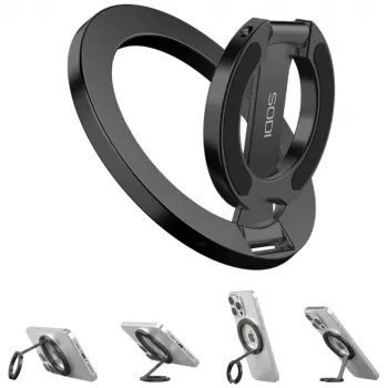 SODI ST04 Double-Sided Magnetic Ring Stand, Black