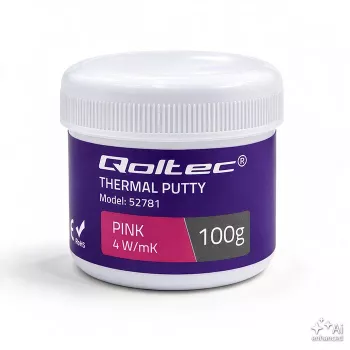 Qoltec visokovodljiva termalna masa | Termalna pasta 4 W/m-K | 100 g | ružičasta