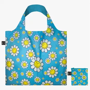 LOQI Smiley torba – Flowers Blue