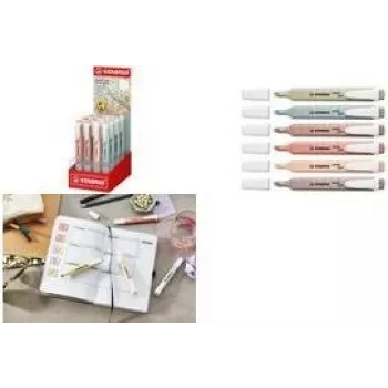 STABILO swing cool NatureCOLORS marker, 16 komada, klinasti vrh 1,0-4,0 mm (275/16-9)