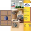 Avery Zweckform L7110-25 etikete, trajno ljepilo, prirodno smeđe, 62 x 42 mm, 450 kom. (25 listova x 18)