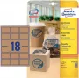 Avery Zweckform L7110-25 etikete, trajno ljepilo, prirodno smeđe, 62 x 42 mm, 450 kom. (25 listova x 18)