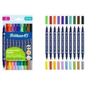 Pelikan Colorella Twin flomasteri raznih boja, 10 kom.