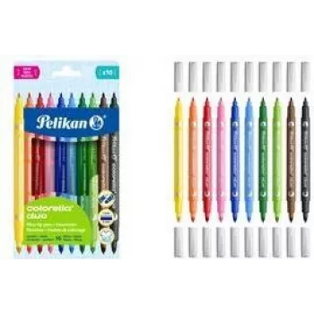 Pelikan Colorella Duo C407 flomasteri raznih boja, 10 kom.