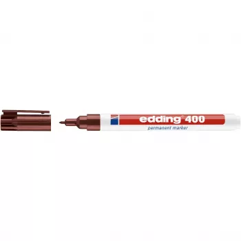 edding 400 permanentni marker, 1 mm okrugli vrh, punjiv, smeđi