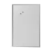 herlitz Magnetic Whiteboard 60 x 80 cm, White Lacquered Steel, Silver-Coloured Wooden Frame
