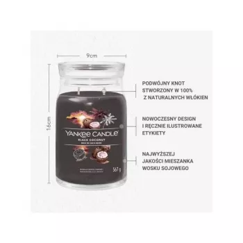 Yankee Candle Black Coconut svijeća, velika