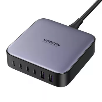 Ugreen 200W GaN punjač, 4x USB-C, 2x USB-A, crni