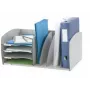 Paperflow sustav za pohranu S, 4 pretinca, siva, polistiren, 2 podesive pregrade