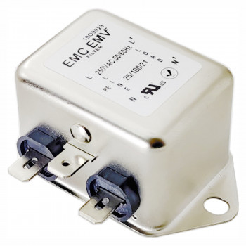 Akyga EN2010-12-F jednofazni EMC filtar, 12 A, 120-250 V AC, 50/60 Hz, 6,3 mm plosnati priključak