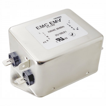 Akyga EN2090-20-F jednofazni EMC mrežni filtar 20 A, 120–250 V AC, 50/60 Hz, 6,3 mm priključci