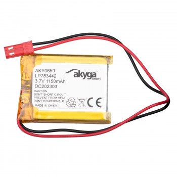 Akyga AKY0659 LP783442 Li-Po baterija 3,7 V 1150 mAh s PCM-om, JST 2,54 mm 2-pinski konektor, 150 mm kabel