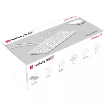 Raspberry Pi 500 DE desktop set, njemački raspored (DE), bijelo/ružičasto, SC1286