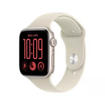 Apple Watch SE 3 GPS + Cellular 44mm Starlight Aluminium Case with Sand Sport Band - S/M