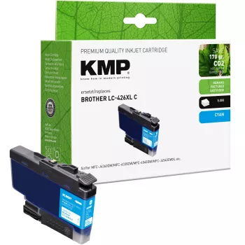 KMP tintna patrona kompatibilna s Brother LC426XLC, cijan, 1550,4003
